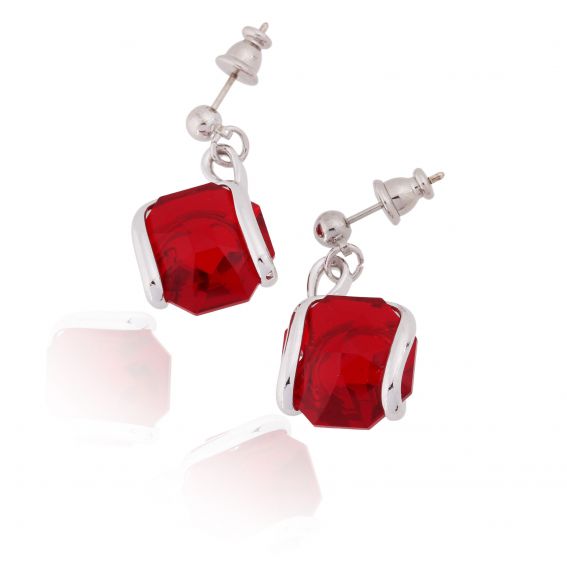 Marazzini - Oorbellen Swarovski kristal rood siam