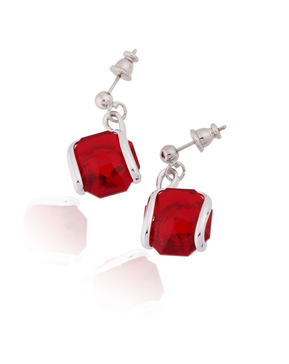 Marazzini - Earrings Swarovski crystal red siam