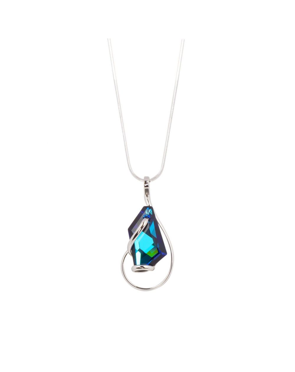 ovale Swarovski munt kristal ketting