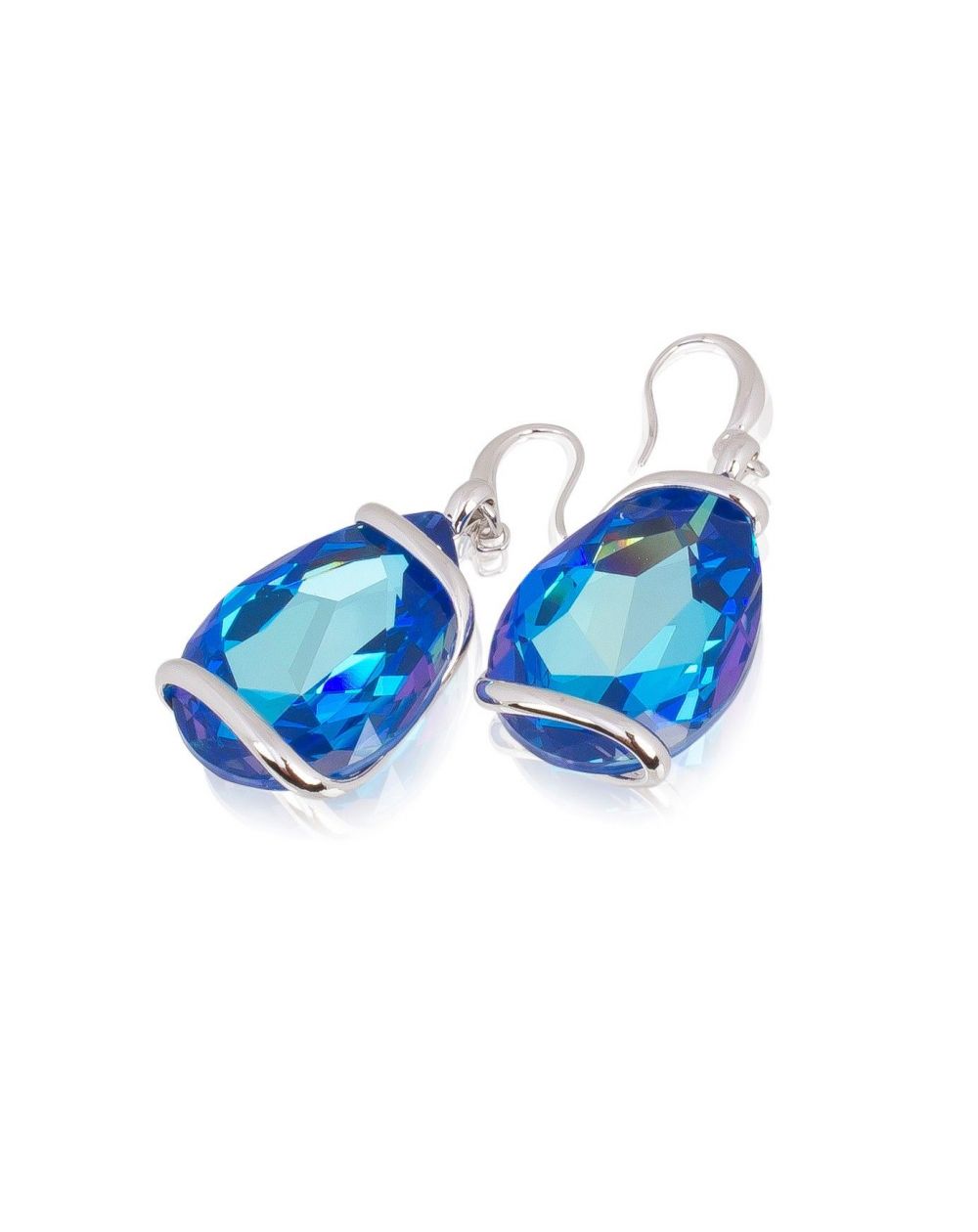 DENIM blue Swarovski crystal earrings