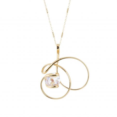 ovale Swarovski munt kristal ketting