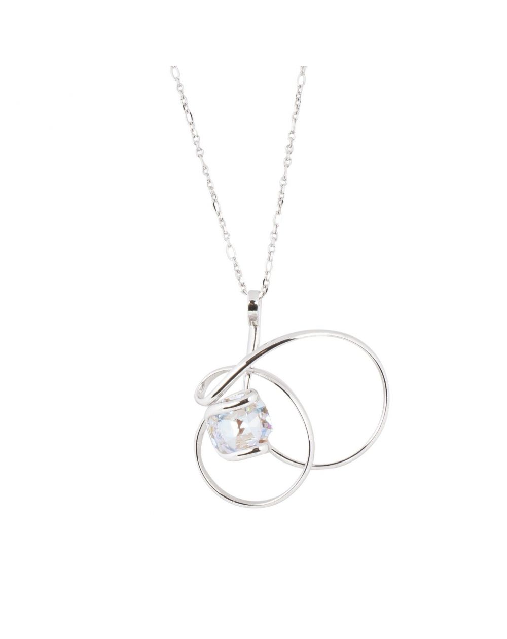 ovale Swarovski munt kristal ketting