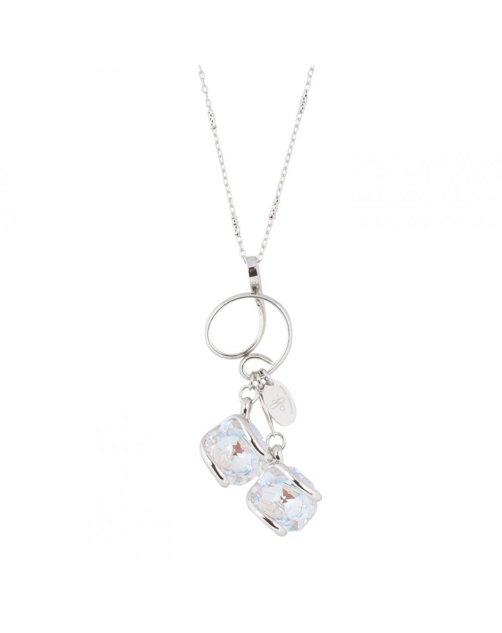 ovale Swarovski munt kristal ketting