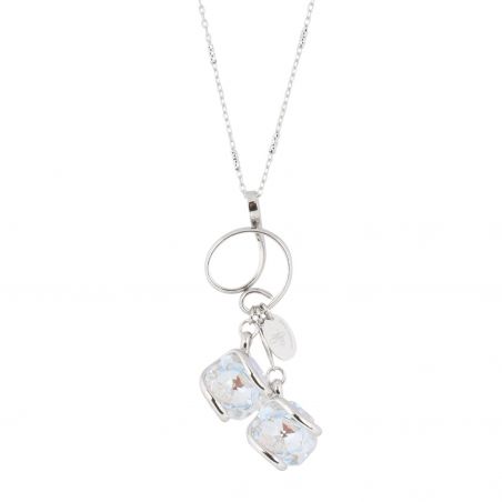 ovale Swarovski munt kristal ketting