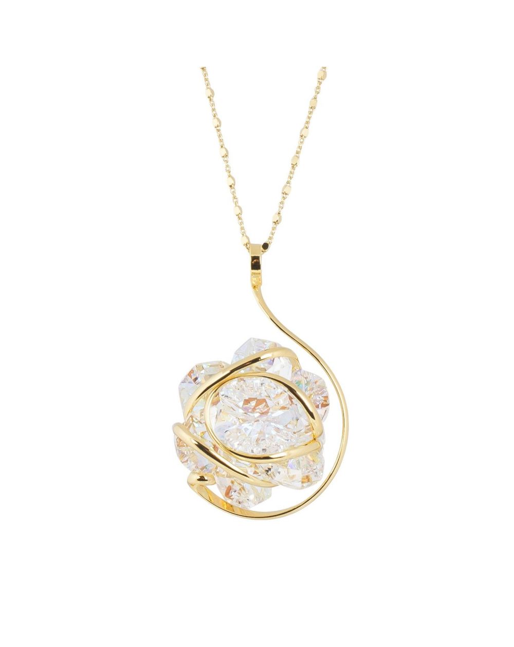 ovale Swarovski munt kristal ketting