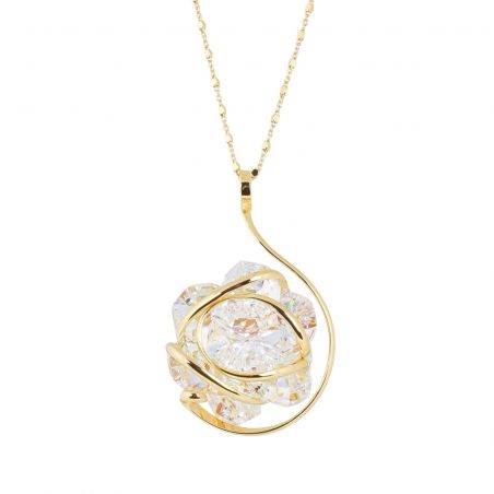 ovale Swarovski munt kristal ketting