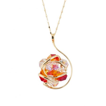 ovale Swarovski munt kristal ketting