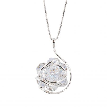 ovale Swarovski munt kristal ketting