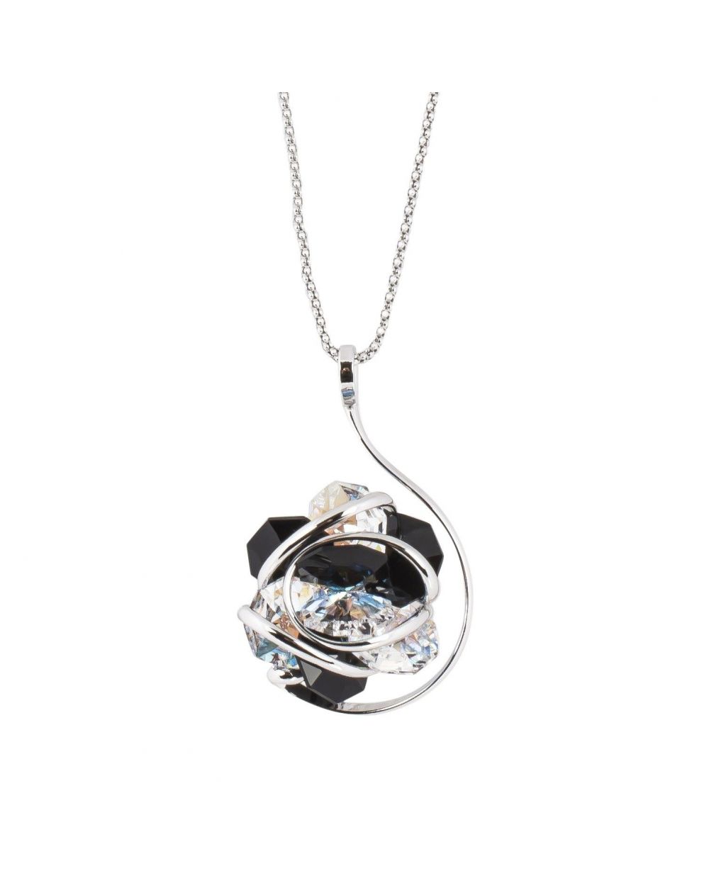 ovale Swarovski munt kristal ketting