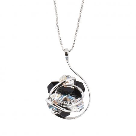 ovale Swarovski munt kristal ketting