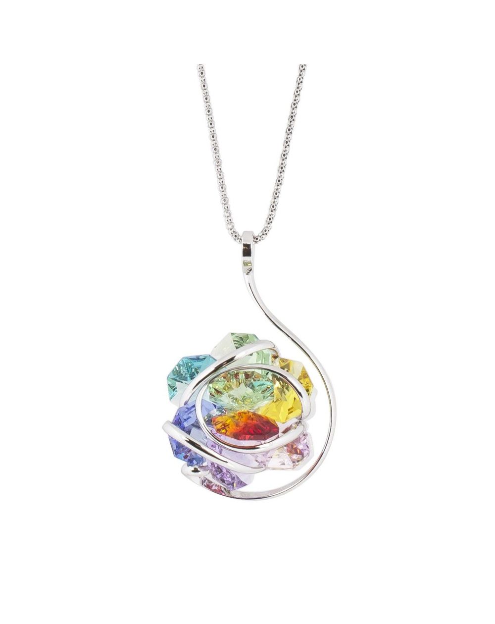 ovale Swarovski munt kristal ketting