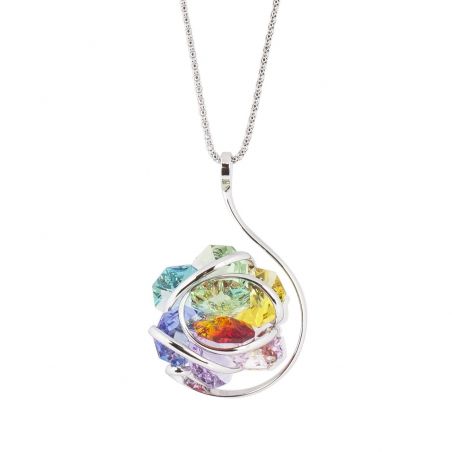 Collier Andrea Marazzini, bijou cristal Swarovski F43 Flower RIO