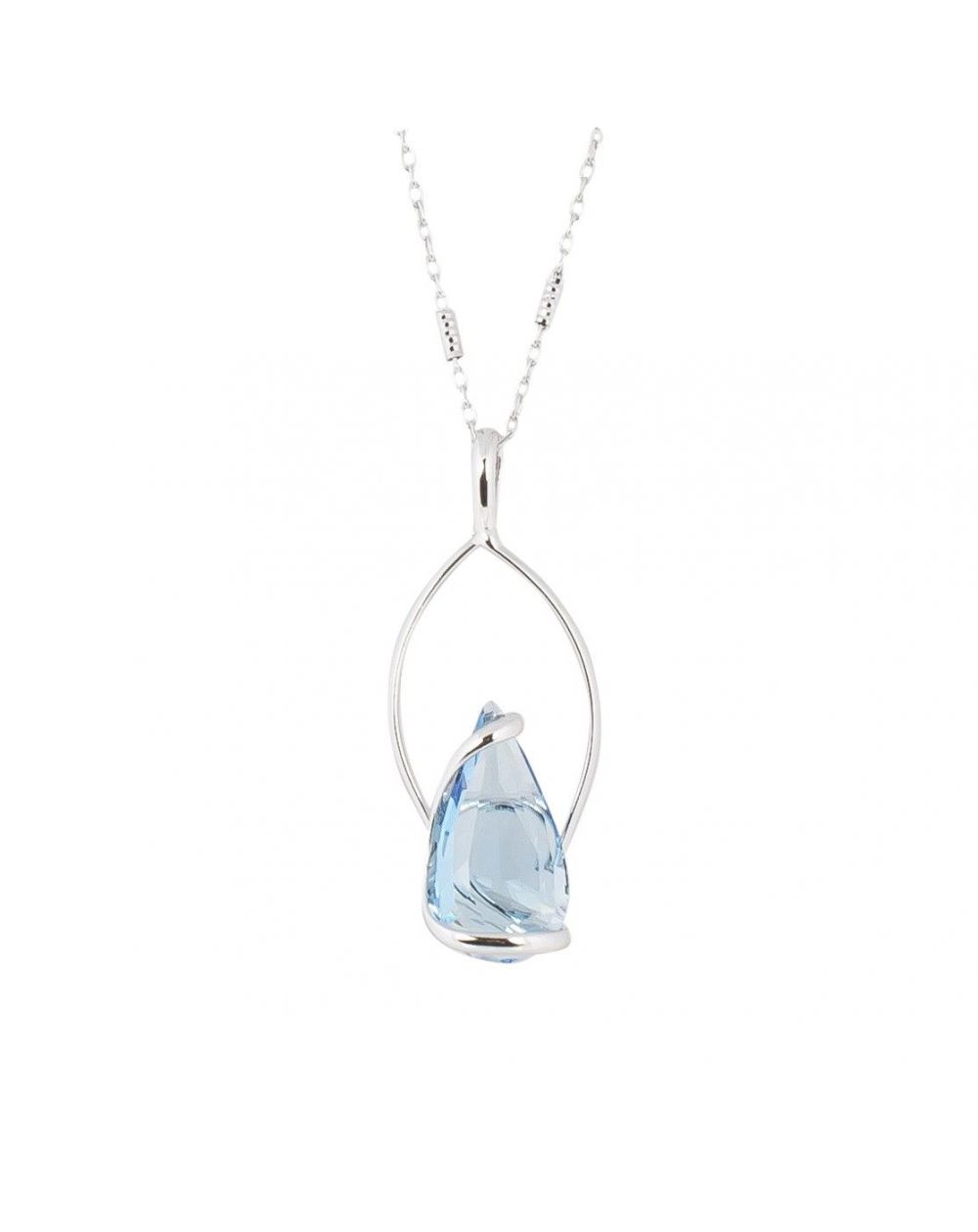 Collier Andrea Marazzini, bijou cristal Swarovski Florence Aquamarine