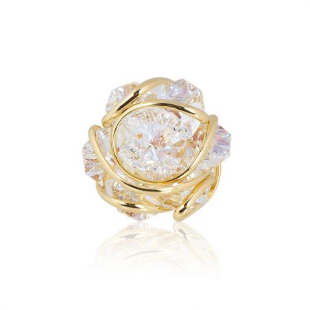 Andrea Marazzini - Bague cristal Swarovski Flower Aurora Boreale