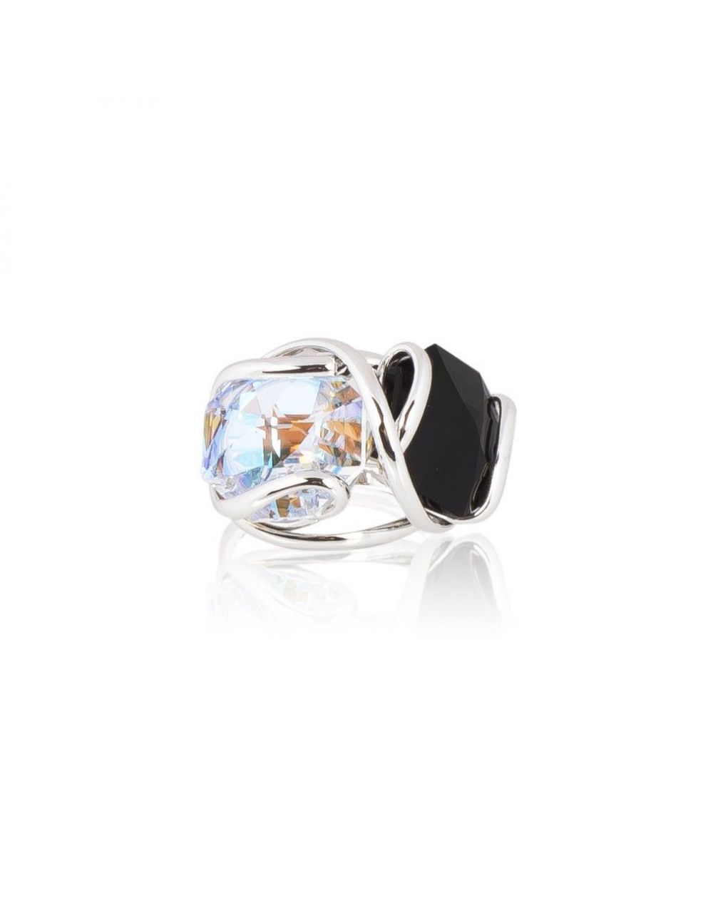 Andrea Marazzini - Bague cristal Swarovski Octagon AB Double cristal