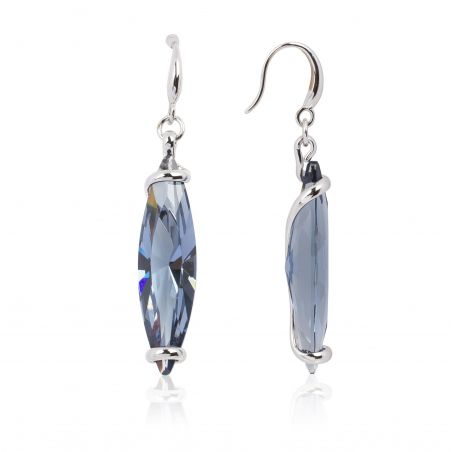 Boucles d'oreilles Andrea Marazzini - Cristal Swarovski Navette Denim Blue