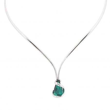 ovale Swarovski munt kristal ketting