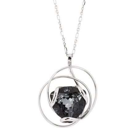 ovale Swarovski munt kristal ketting