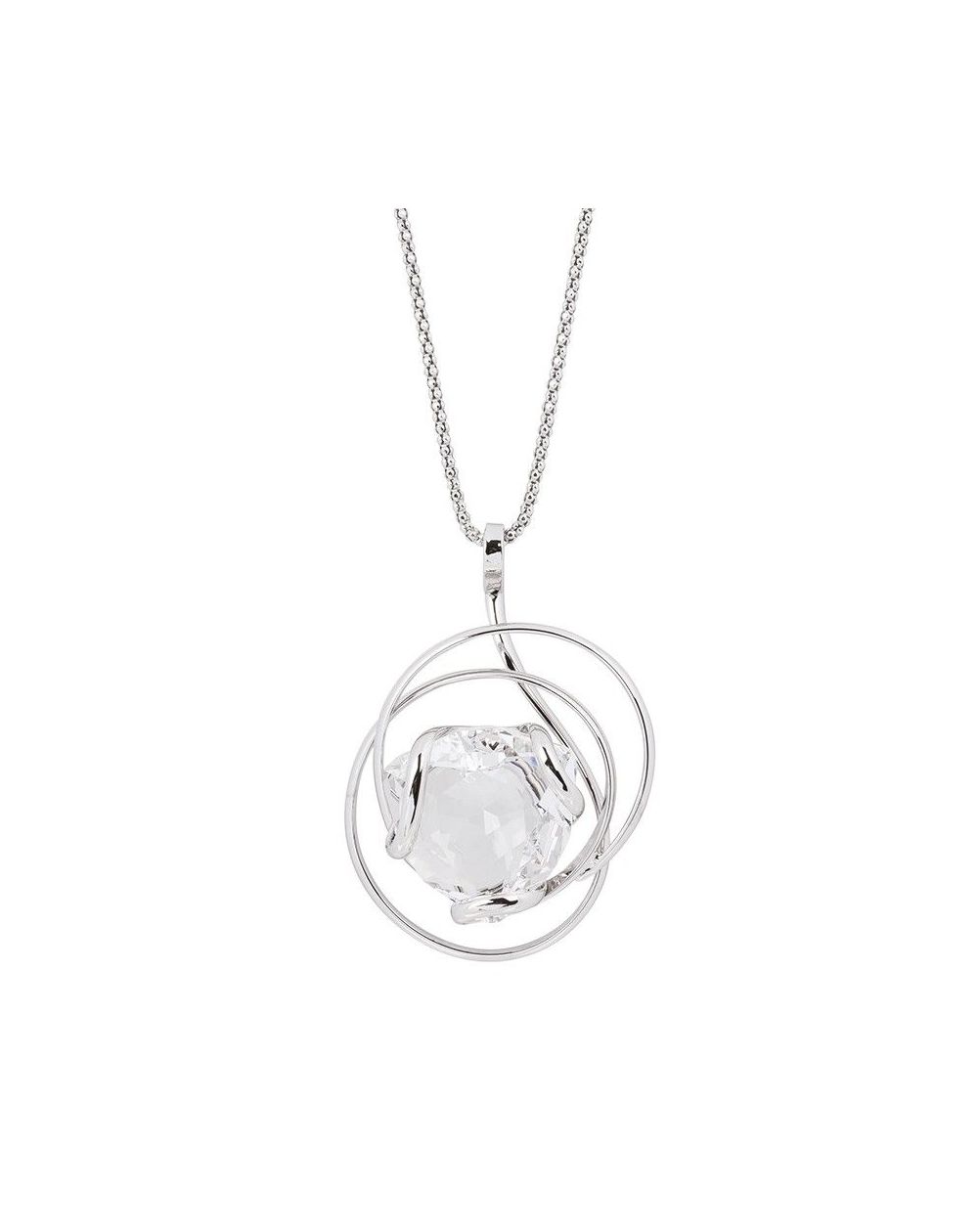 ovale Swarovski munt kristal ketting