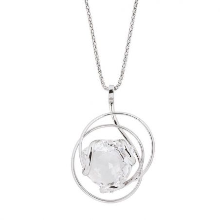 ovale Swarovski munt kristal ketting