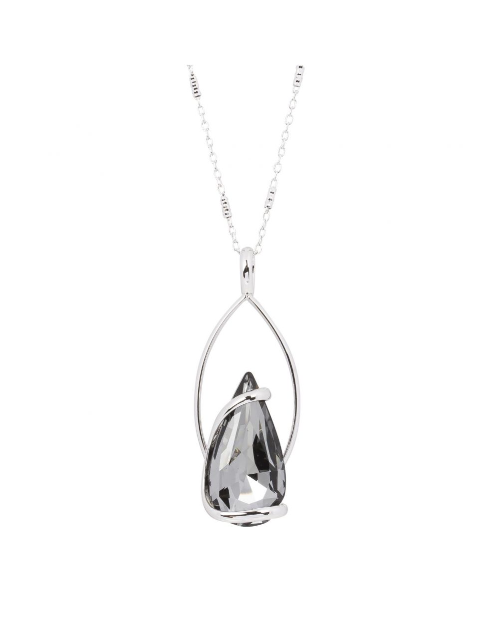 ovale Swarovski munt kristal ketting