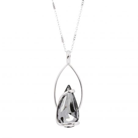 ovale Swarovski munt kristal ketting