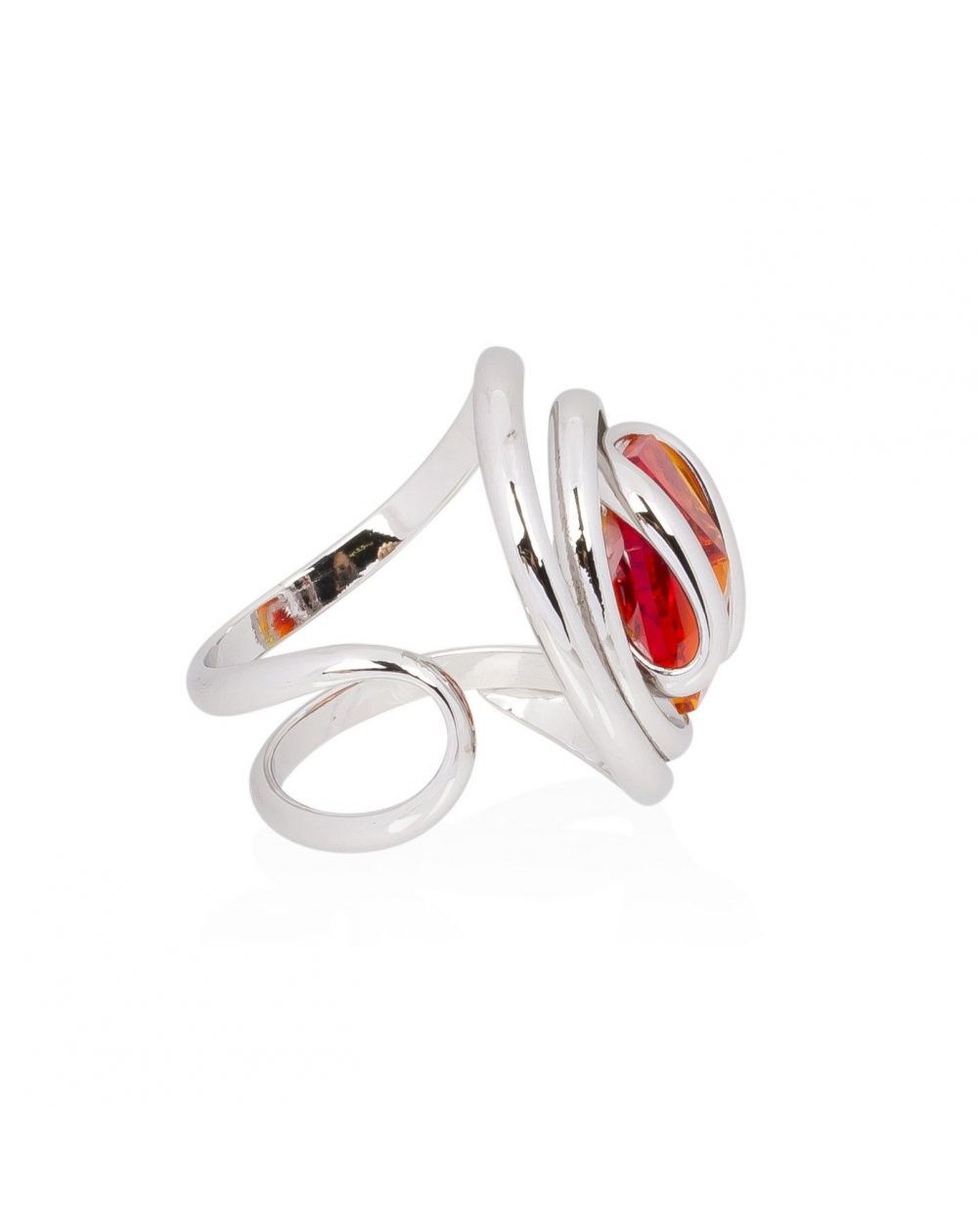 Andrea Marazzini bijoux - Bague cristal Swarovski Octagon Fire Opal