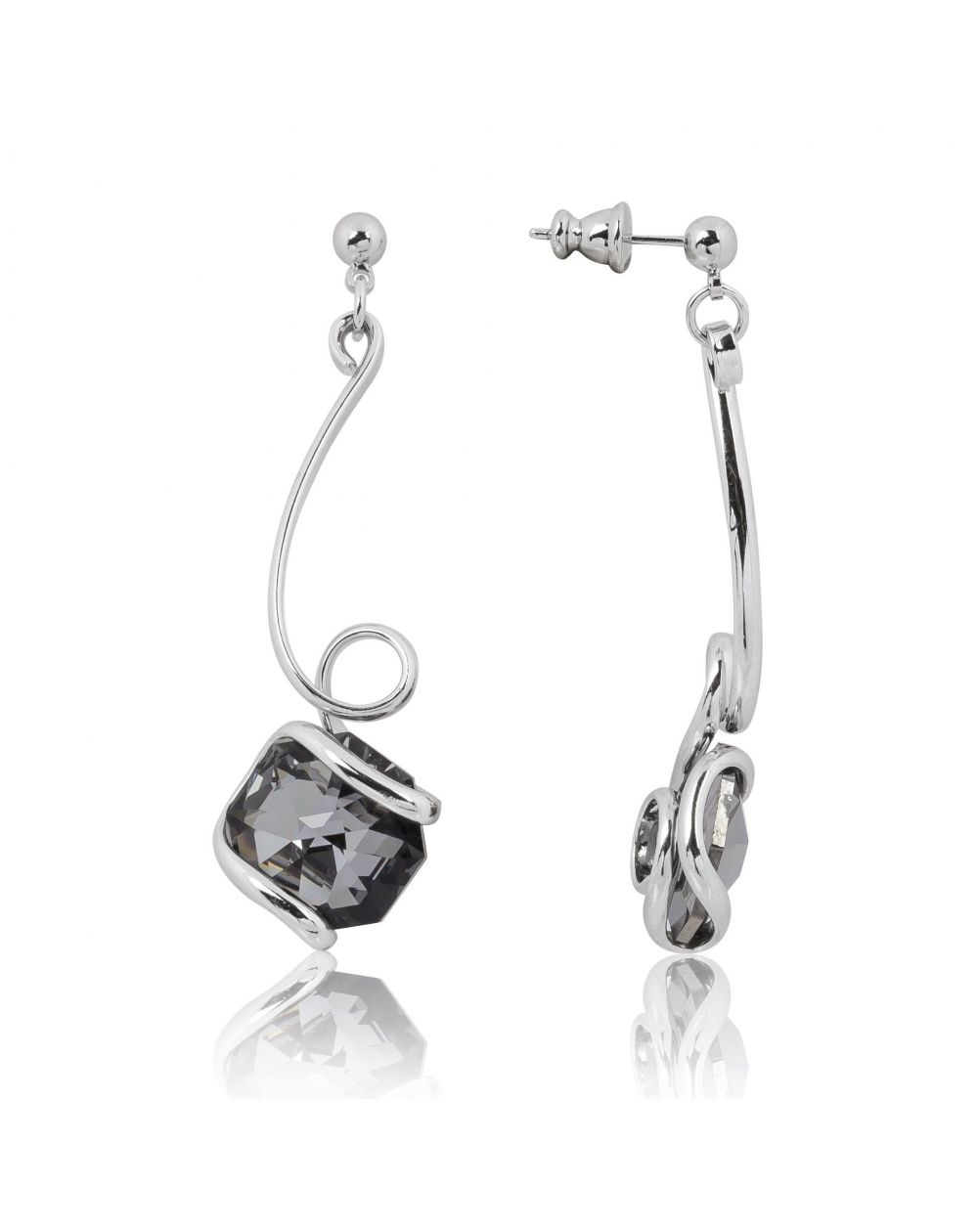 Boucles d'oreilles Andrea Marazzini - Cristal Swarovski Navette L.A. JET/SI