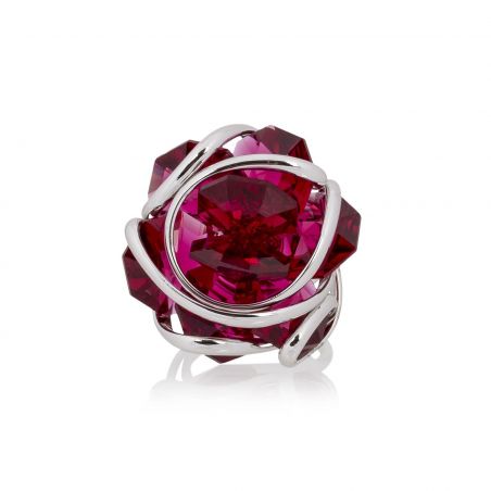 Andrea Marazzini - Bague cristal Swarovski Flower F10 Red