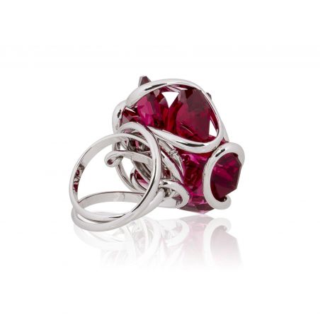 Andrea Marazzini - Bague cristal Swarovski Flower F10 Red