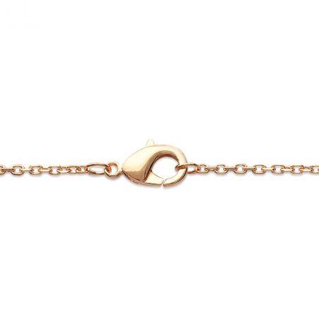 Collier double cercle doré - Bijoux plaqué or 18k - Collier 2 ronds