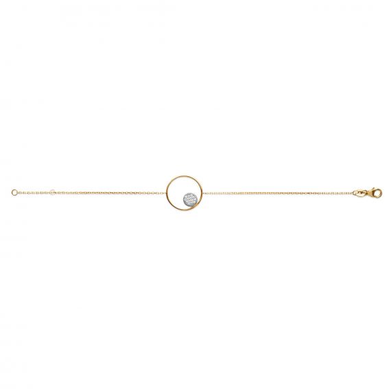 Bracelet cercle avec rond empierré - Bracelet pour femme