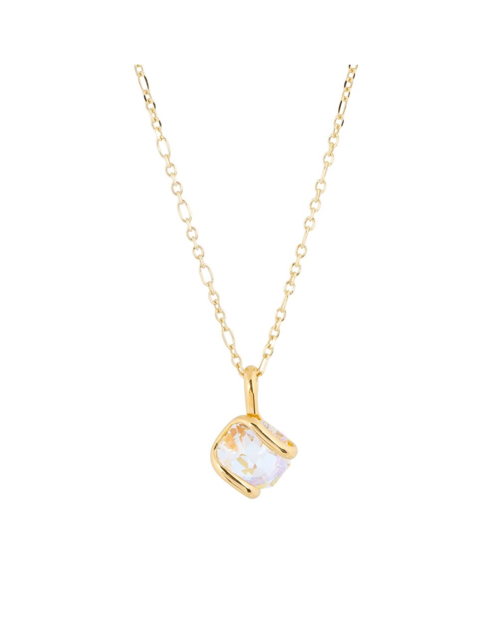 ovale Swarovski munt kristal ketting