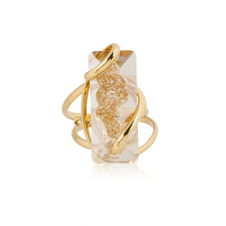 Andrea Marazzini - Bague cristal Swarovski Mini Moondust Golden Shadow