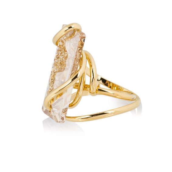 Andrea Marazzini - Bague cristal Swarovski Mini Moondust Golden Shadow