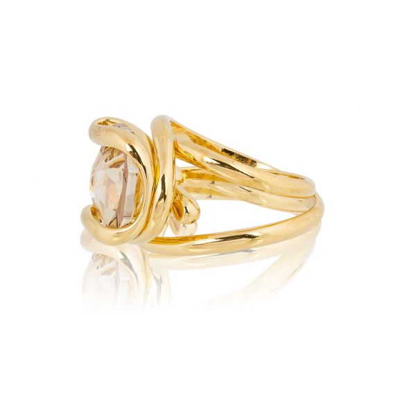 Andrea Marazzini - Bague Cristal Swarovski Octagon Golden Shadow