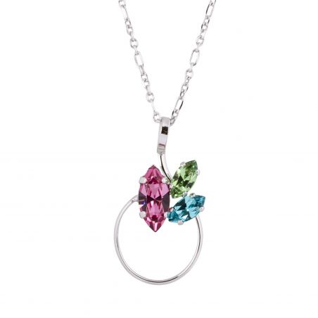 ovale Swarovski munt kristal ketting