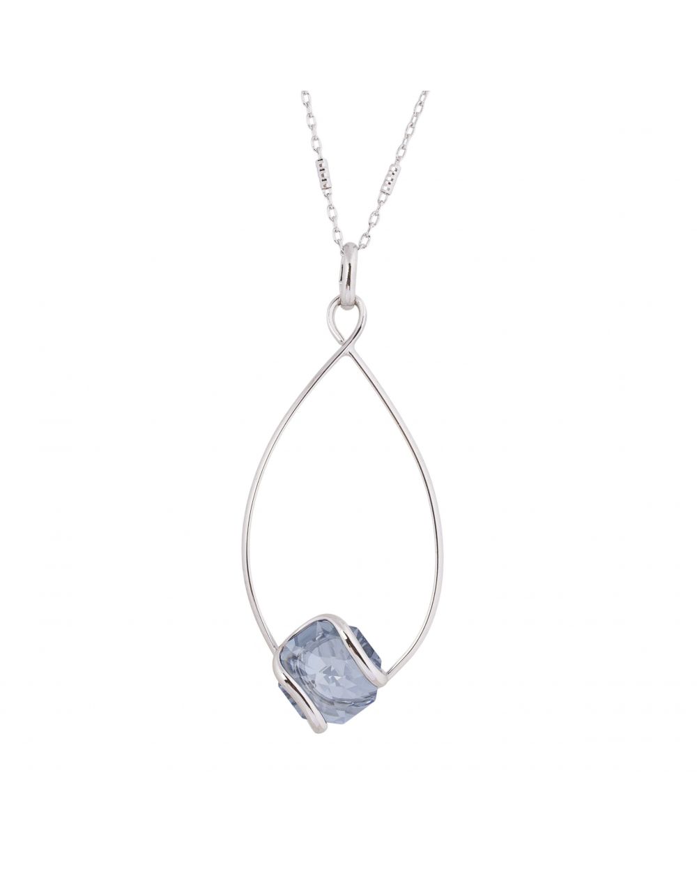 ovale Swarovski munt kristal ketting