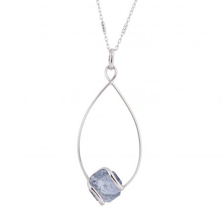 ovale Swarovski munt kristal ketting