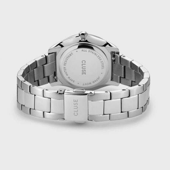 CLUSE horloge - Triomphe Steel White Pearl, zilverkleurig