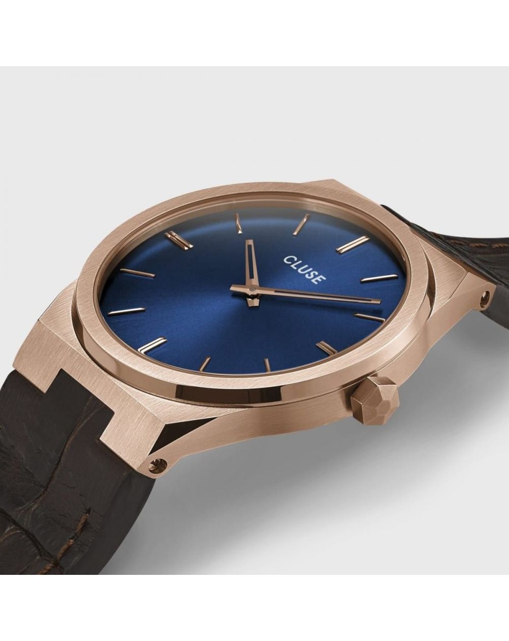 Montre CLUSE - Vigoureux Leather Dark Brown, Rose Gold Colour