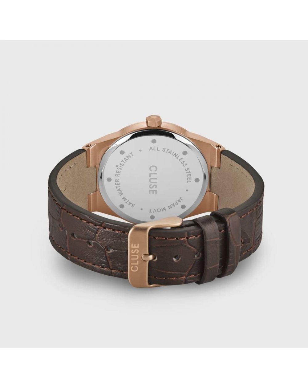 Montre CLUSE - Vigoureux Leather Dark Brown, Rose Gold Colour