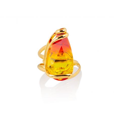 Andrea Marazzini - Bague Cristal Swarovski Elegant Fire Opal