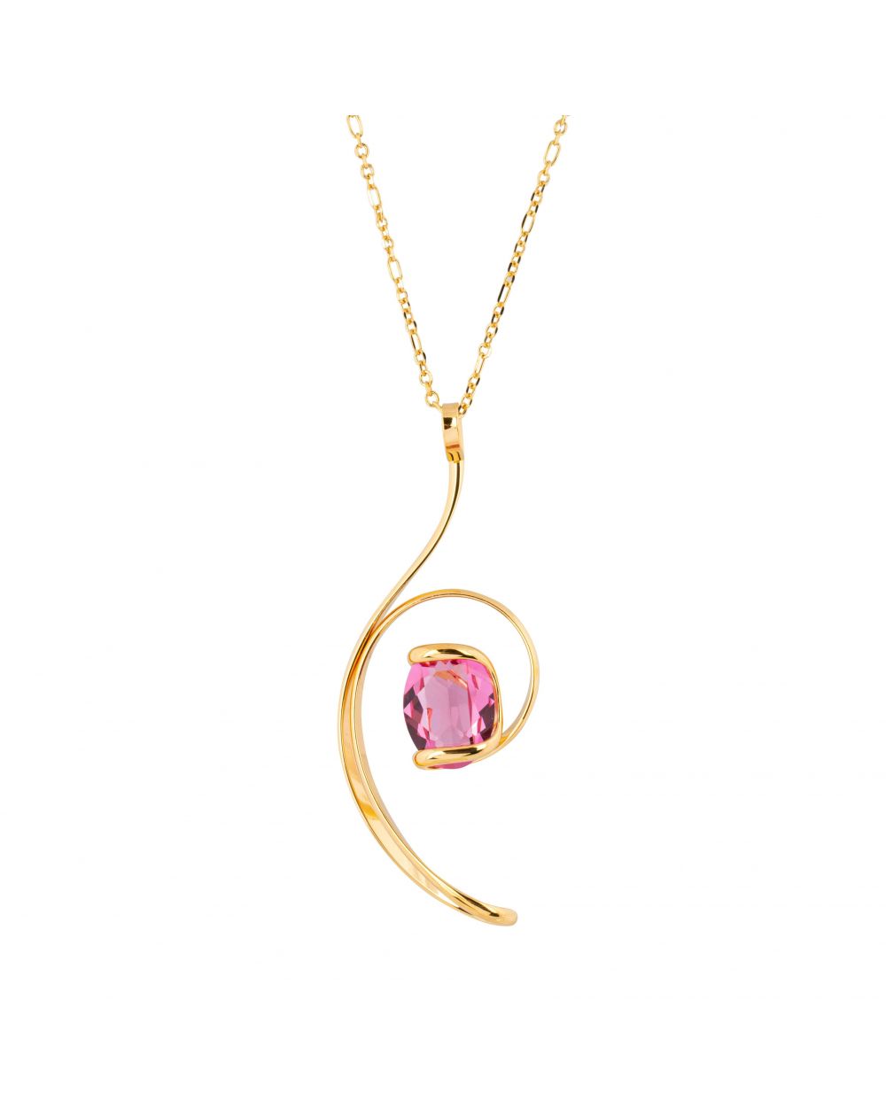 Collier Andrea Marazzini, pierre Swarovski Ovale Fuchsia