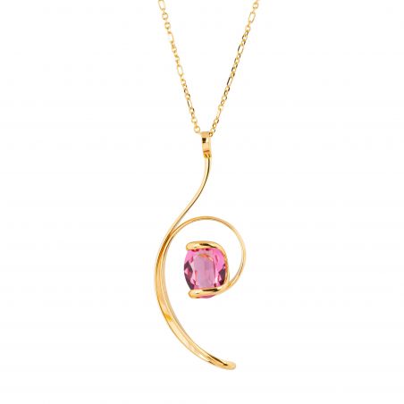 Collier Andrea Marazzini, pierre Swarovski Ovale Fuchsia