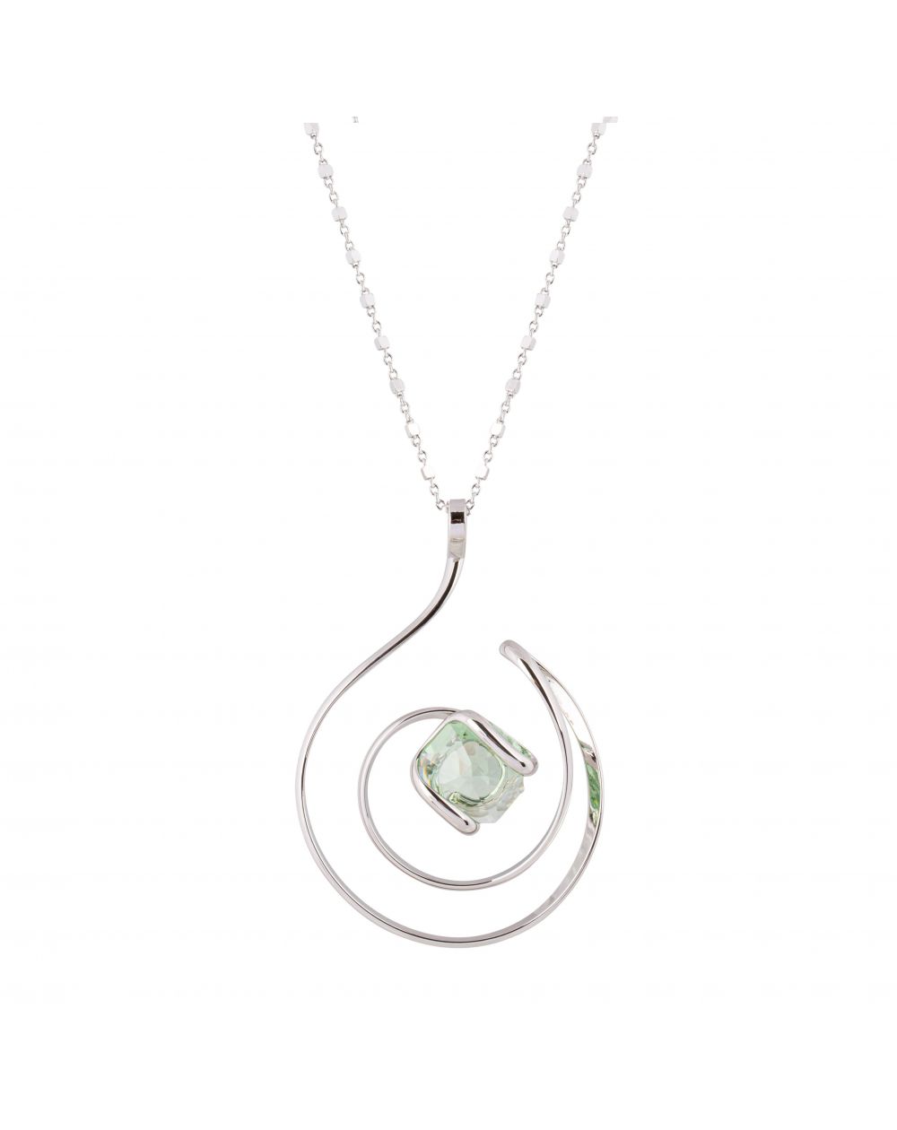 ovale Swarovski munt kristal ketting