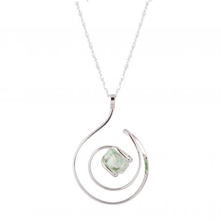 ovale Swarovski munt kristal ketting