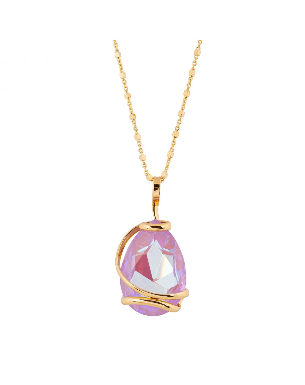 ovale Swarovski munt kristal ketting