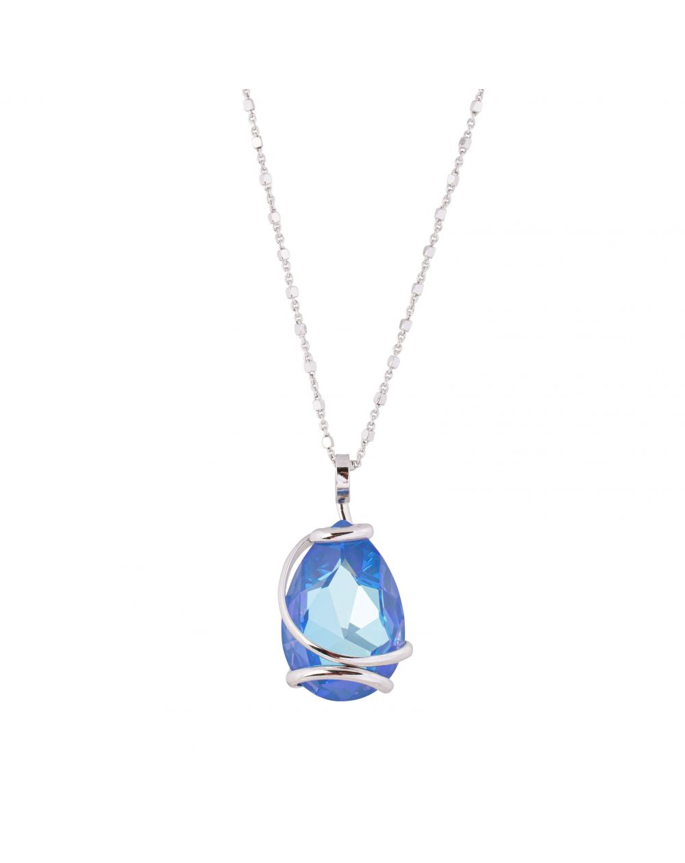 ovale Swarovski munt kristal ketting