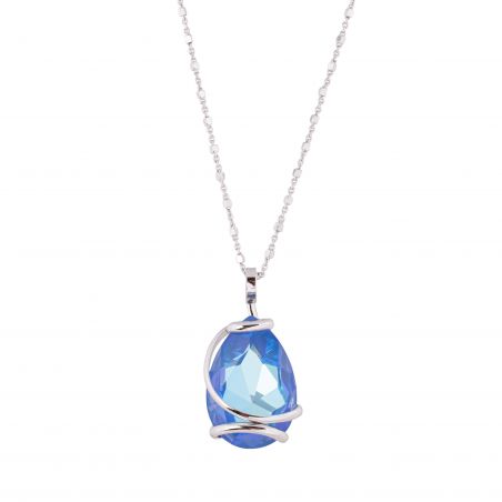 ovale Swarovski munt kristal ketting